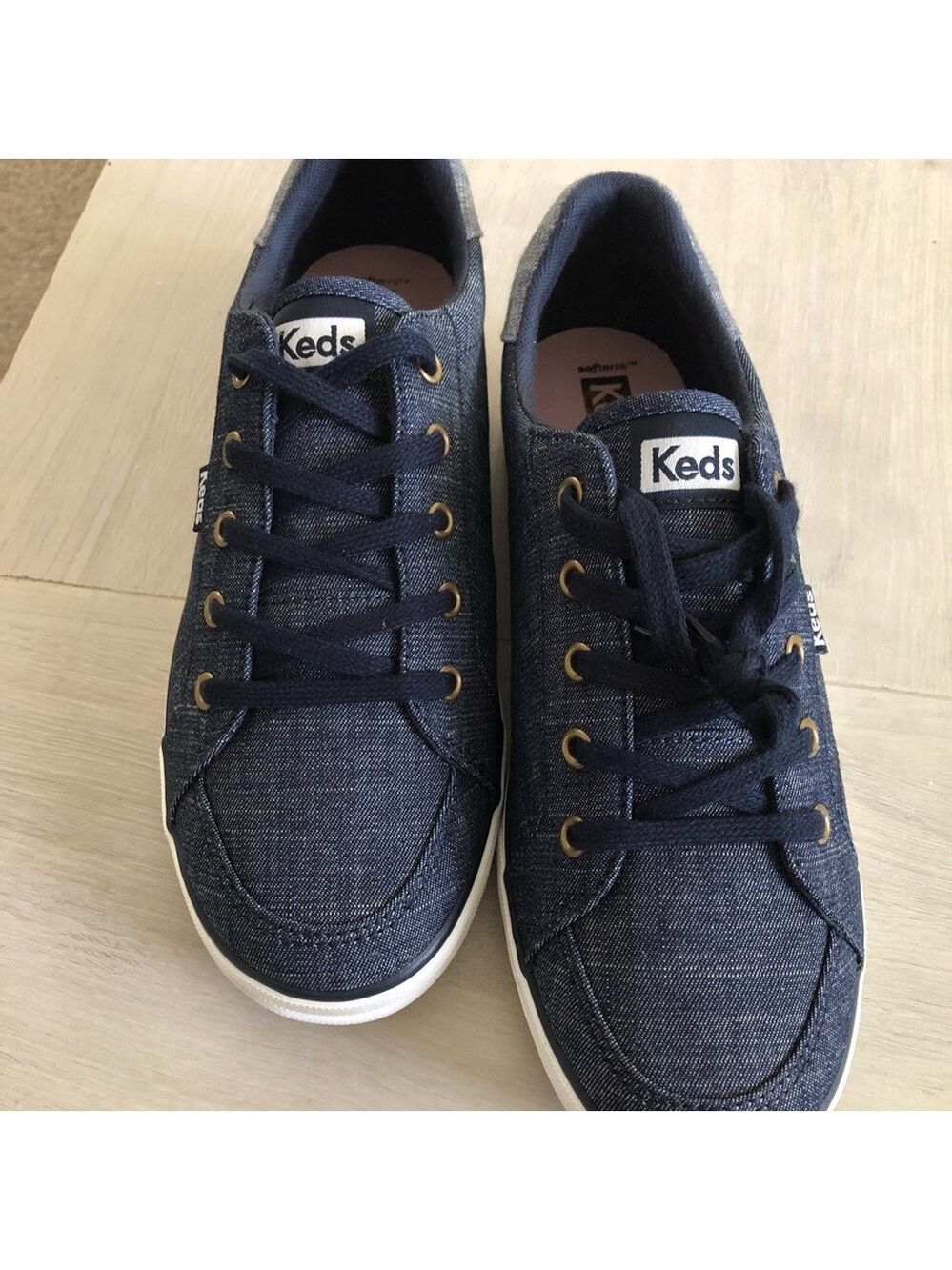Keds WOMENS Center III Navy Denim Low-Top Lace Up Sneakers Size 7.5 New - Picture 9 of 10